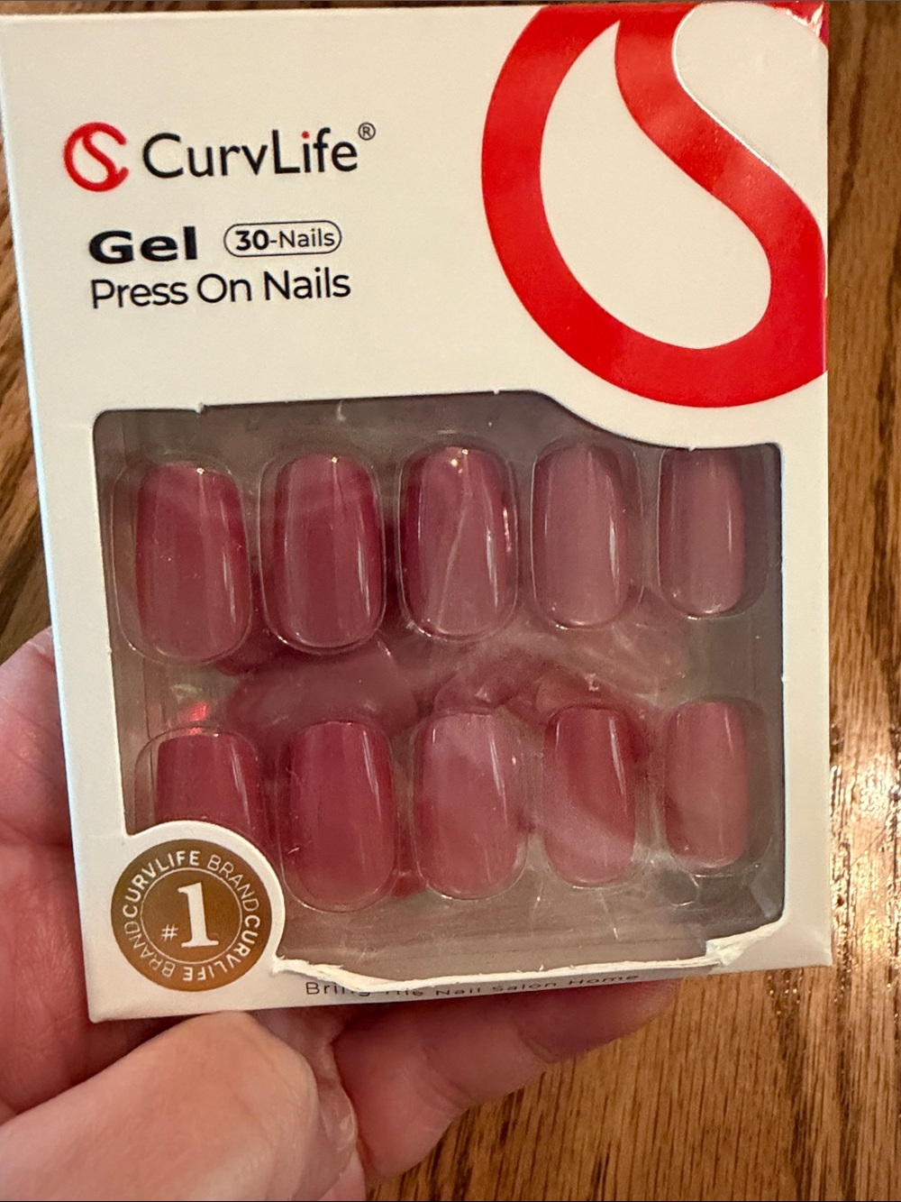 Gel Press On Nails in Dusty Rose - 30 Pack